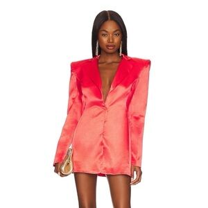 Bronx and Banco Zizi Neon Coral Blazer with Modern Silhouette